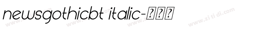 newsgothicbt italic字体转换